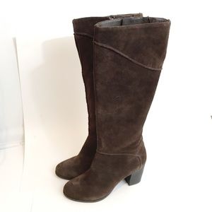 Franco Sarto Tall Suede Heeled Boots  - Like New